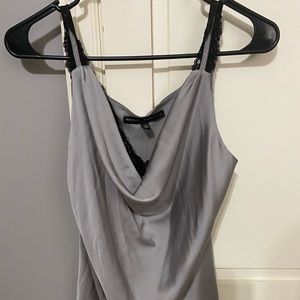 Whbm grey and black layering cami nwt